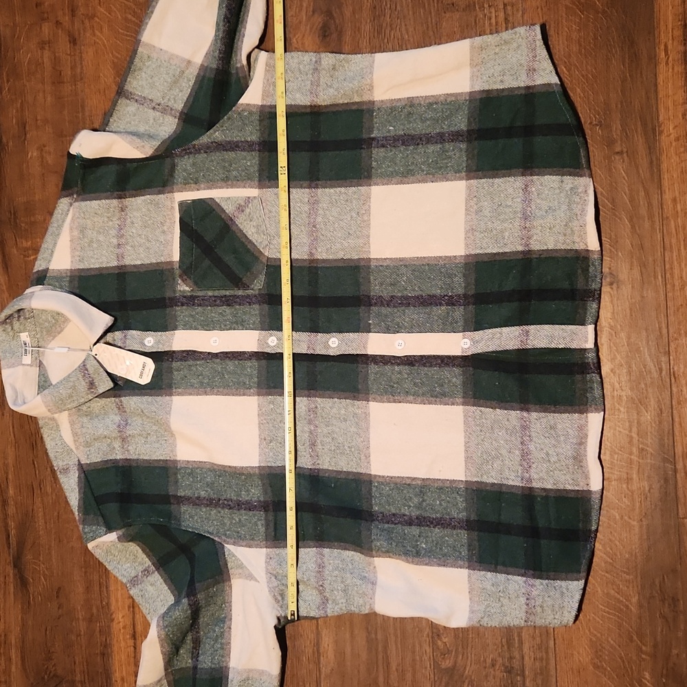 Men's Green Plaid Jacket-Shirt - Picture 5 of 12